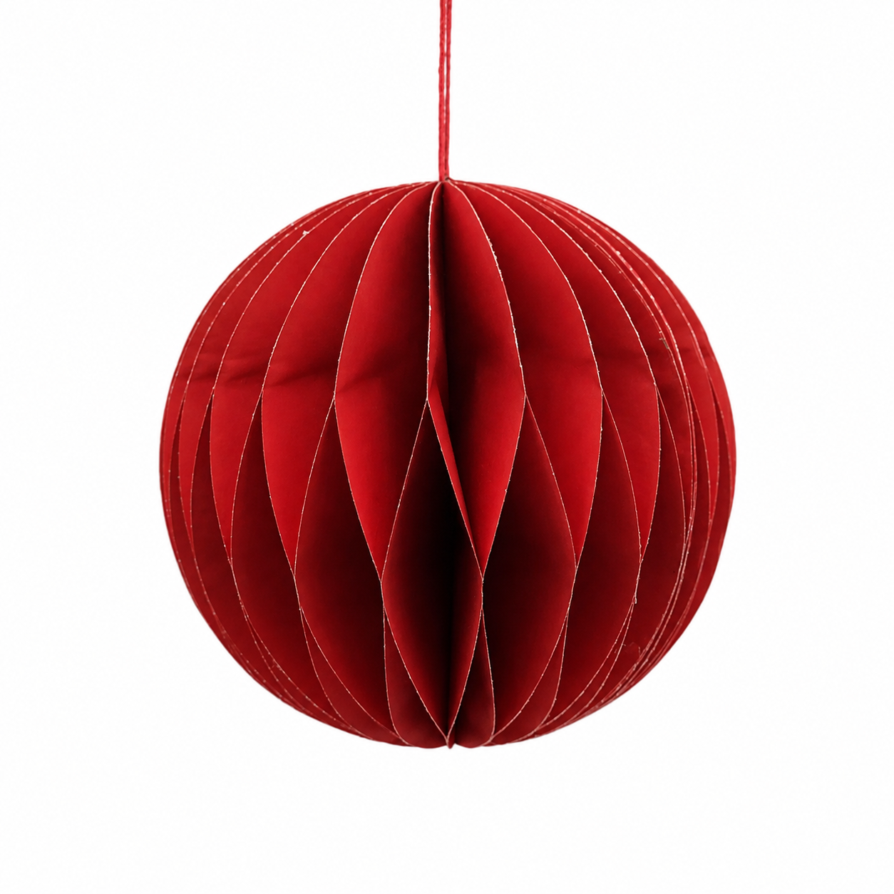 6" Hanging Ball Paper Ornament-Hot Pink