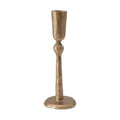 7"H Metal Taper Holder, Antique Brass Finish