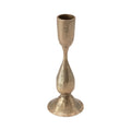 6-1/2"H Metal Taper Holder, Antique Brass Finish