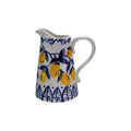8-5/8"H Stoneware Pitcher Holds w Hand-painted Lemon