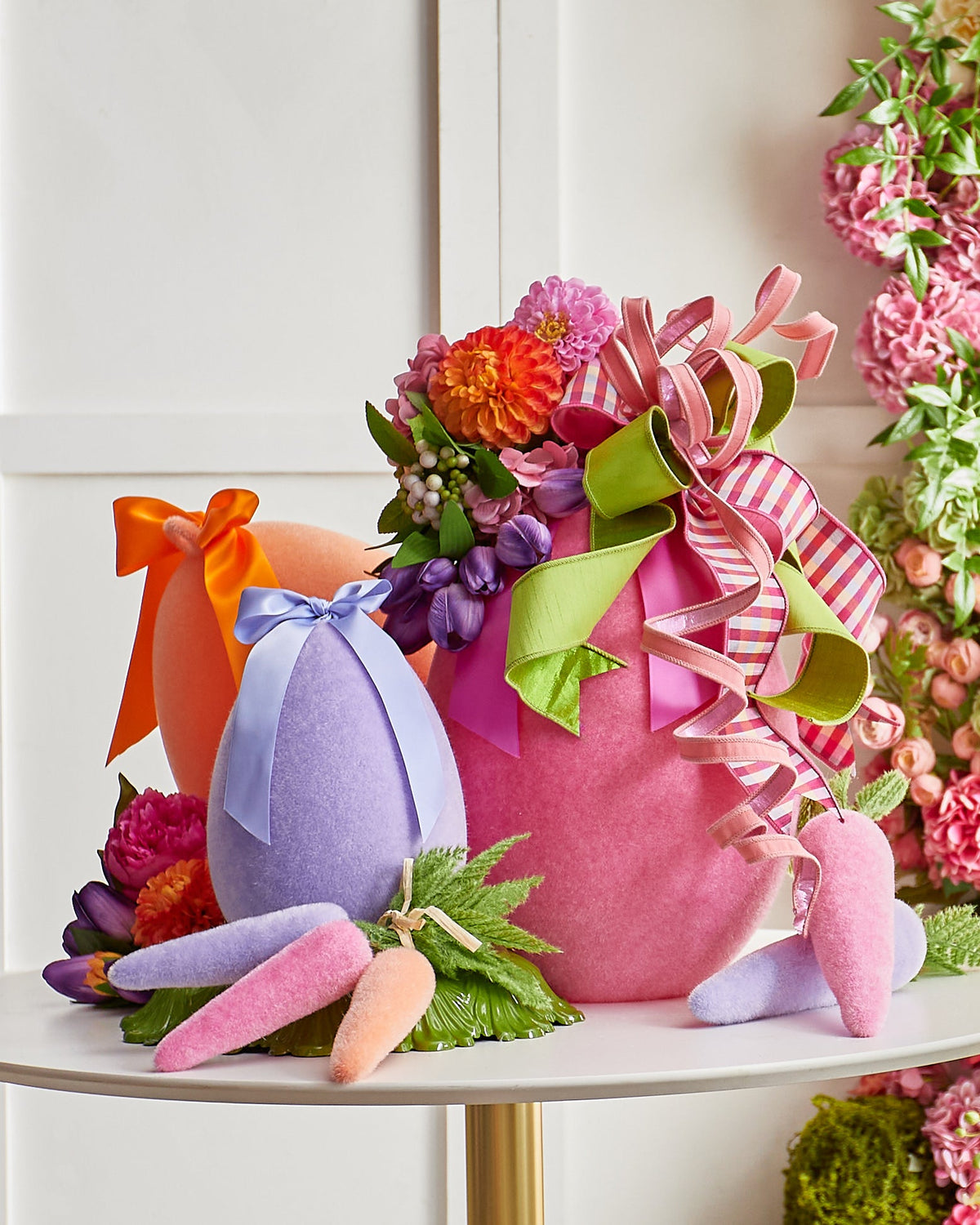 8" PURPLE FLOCKED EGG