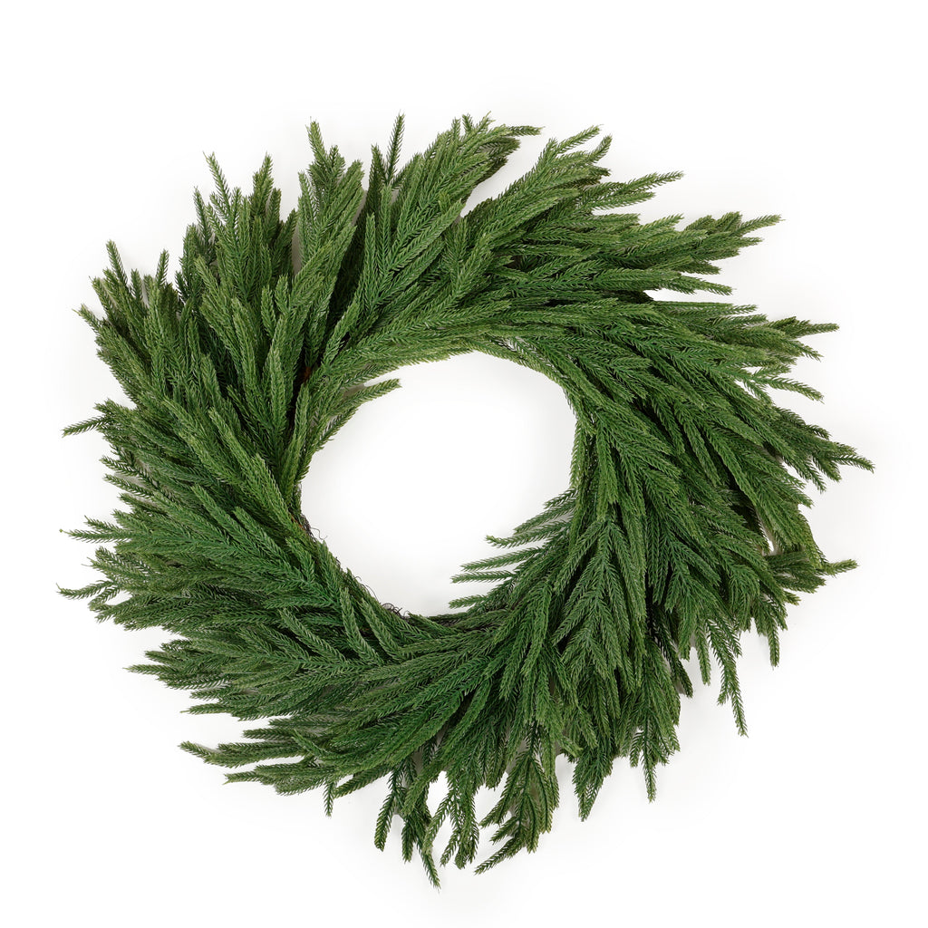 30" REAL TOUCH NORFOLK PINE REAL TOUCH WREATH