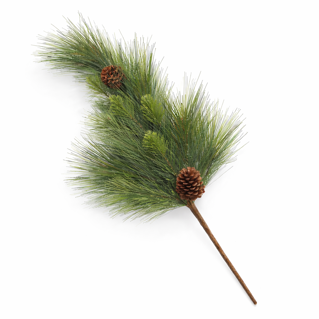 38" Real Touch Pine Spray with Pine Cone
