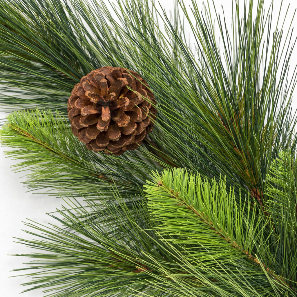 38" Real Touch Pine Spray with Pine Cone